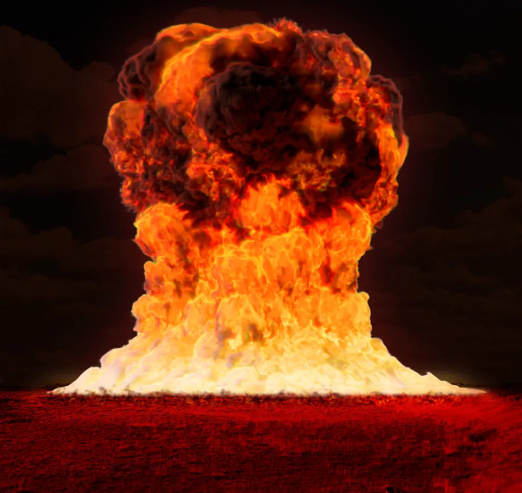 Uma explosão de bomba suja causa dispersão de elementos radioativos (Imagem: Reprodução/Pxhere)