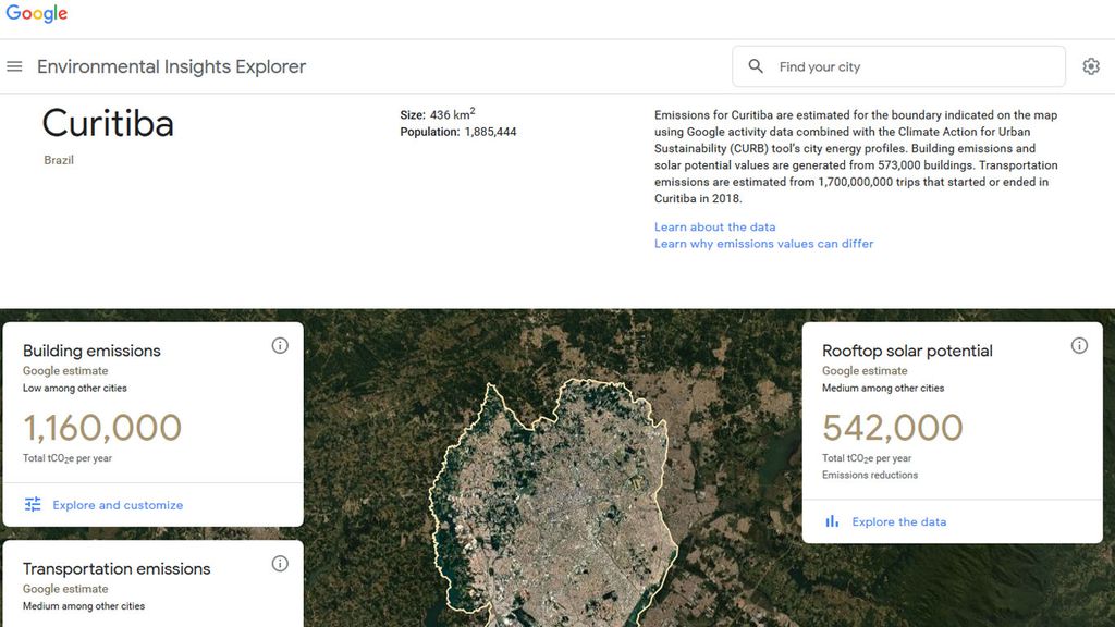 Ferramenta do Google que calcula níveis de emissão de carbono chega ao Brasil