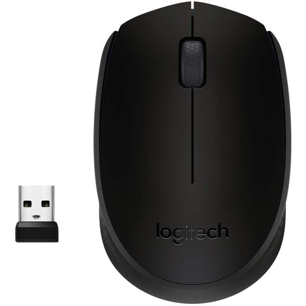 Mouse sem fio Logitech M170 com Design Ambidestro Compacto Conexão USB e Pilha Inclusa - Preto