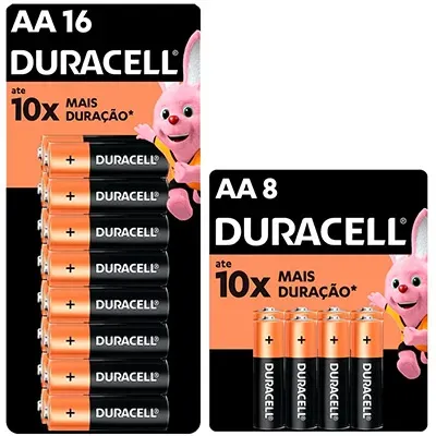 Pilhas alcalinas são comumente utilizadas em utensílios compactos (Imagem: Divulgação/Duracell)