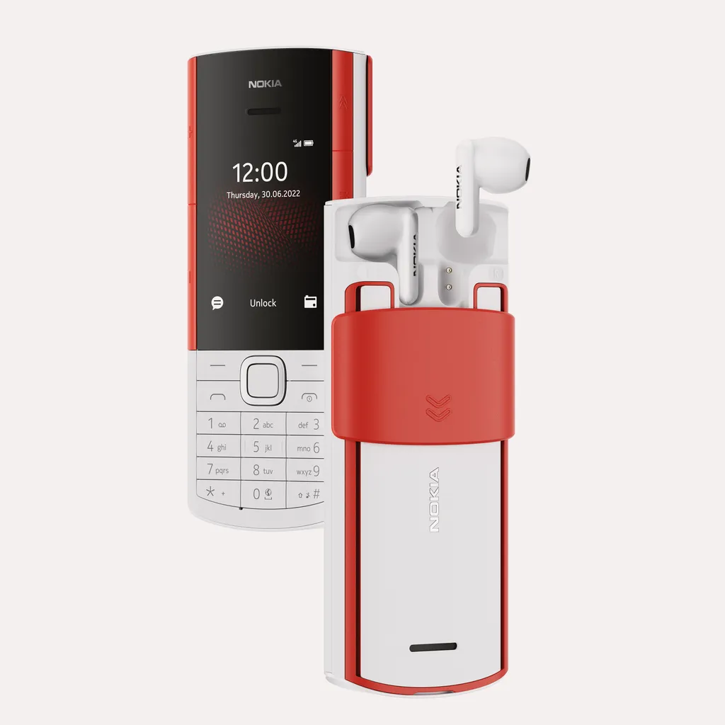 Destaque do Nokia 5710 XpressAudio fica para fone de ouvido sem fio integrado ao corpo (Imagem: Reprodução/Nokia)