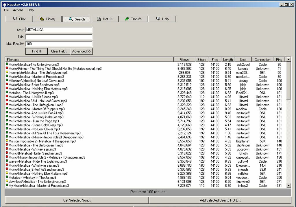 Napster v2.0 Napster v2.0