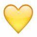 Emoji Coração Amarelo Emoji Coração Amarelo