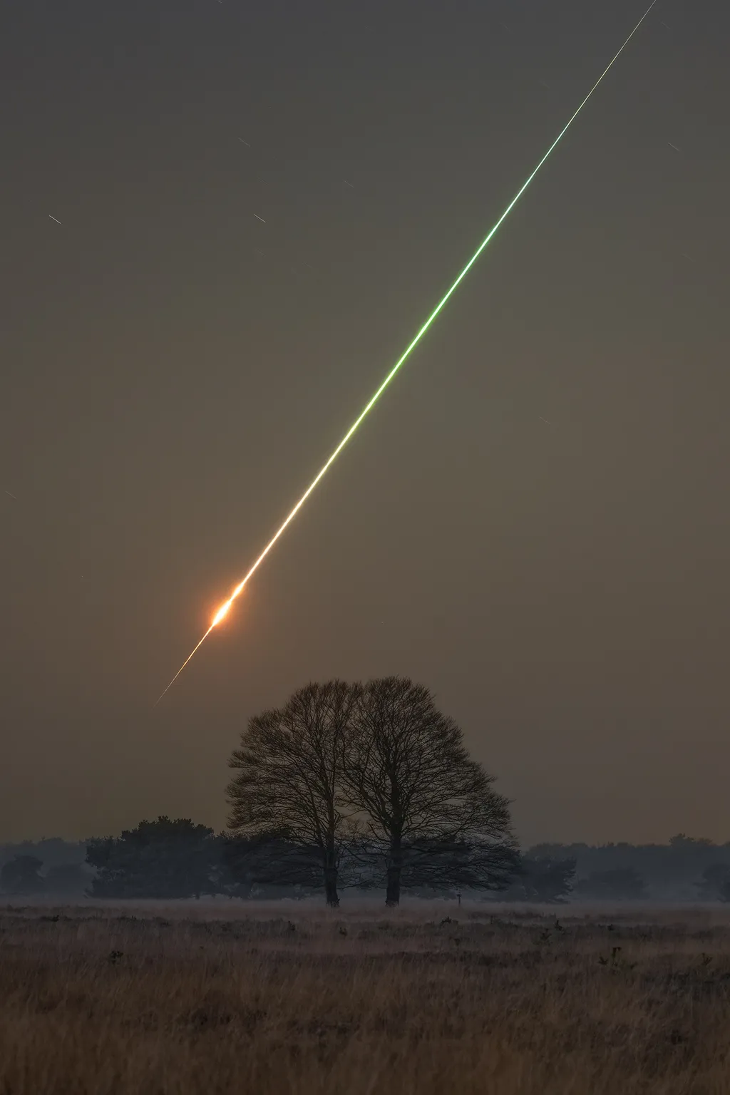 Asteroide 2023 CX1 fotografado na Holanda (Imagem: Reprodução/Gijs de Reijke)