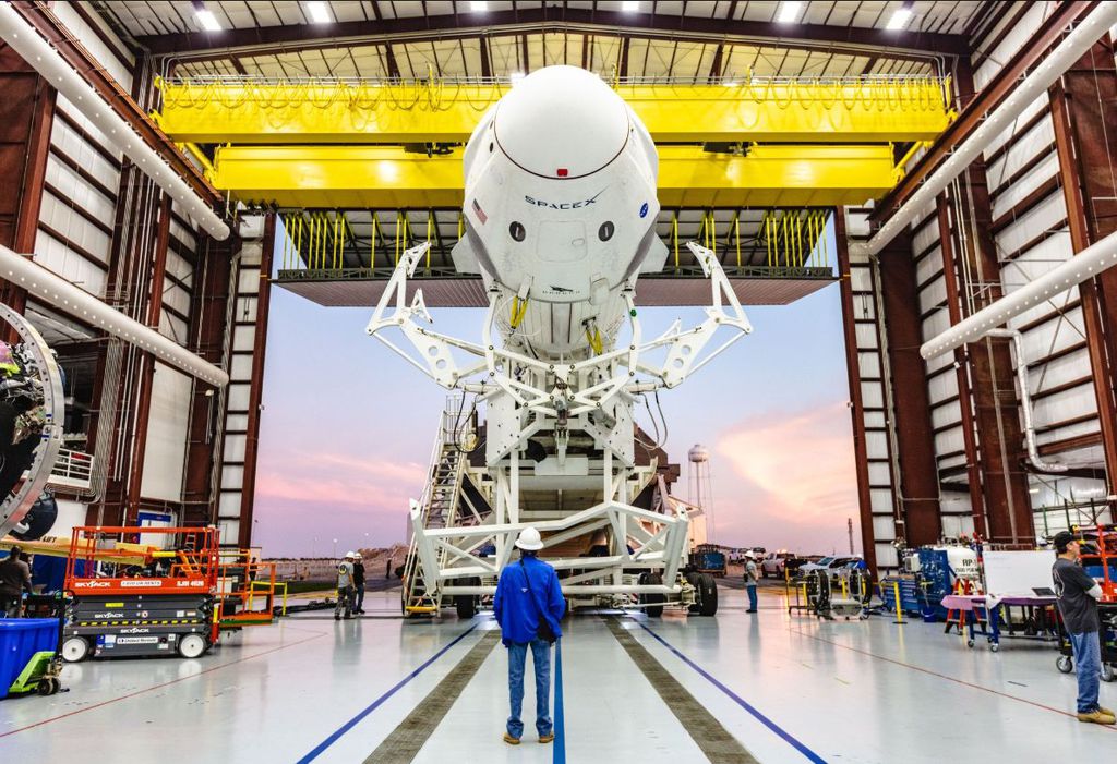A Crew Dragon da SpaceX está quase pronta para ser lançada, mas seu lançamento pode ser adiado ainda mais devido à greve (Foto: SpaceX)