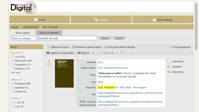 Encontre arquivos no acervo digital da Biblioteca Nacional (Captura de tela: Canaltech/Felipe Freitas)