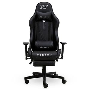 Cadeira Gamer XT Racer Viking Series, Até 120kg, Com Almofadas e Apoio de Pés, Reclinável, Descanso de Braço 3D, Preto - XTR-018