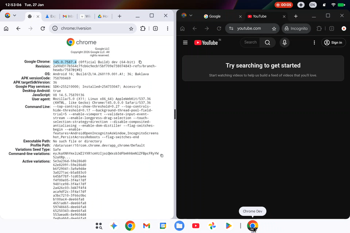 Capturas vazadas Aluminum OS