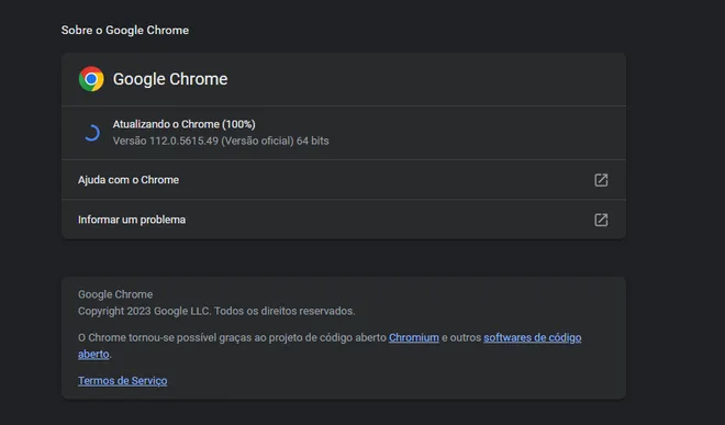 O Chrome 112 pode ser baixado no desktop e nos celulares (Imagem: Captura de tela/Alveni Lisboa/Canaltech)