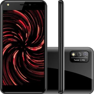 Smartphone Positivo Twist 4 Fit 32GB Dual Chip Android 10 Tela 5" Quad-Core 1,3 GHz 3G 8MP - Black Piano [CASHBACK AME]