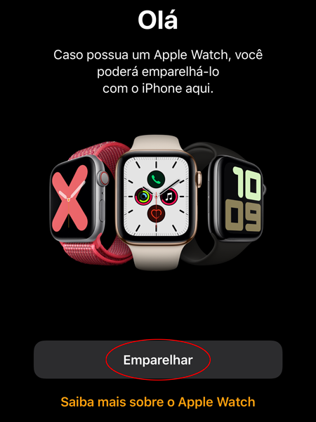 Inicie o emparelhamento no iPhone pelo app do Apple Watch (Foto: Reprodução/Camila Rinaldi)