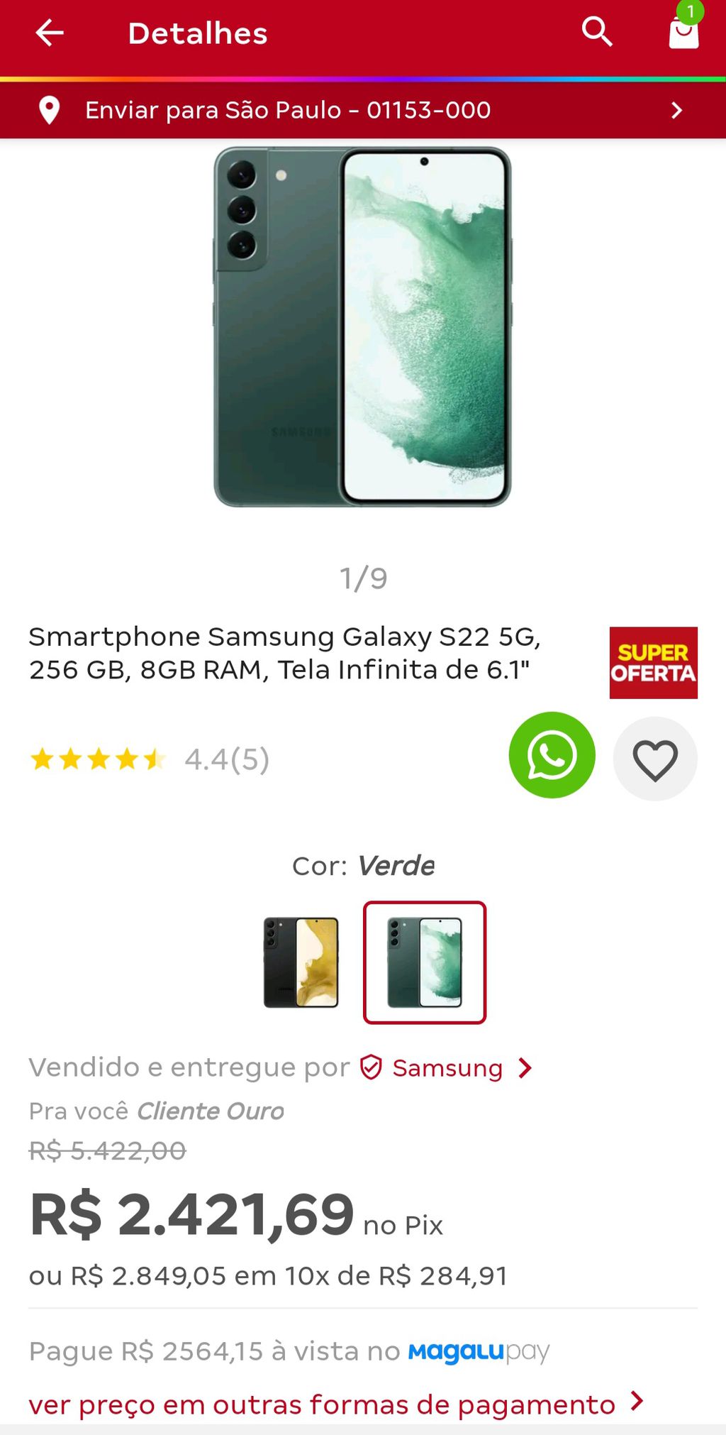 Imagem na descrição da promoção