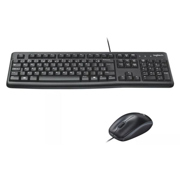 Combo Teclado e Mouse com fio USB MK120 Óptico Logitech