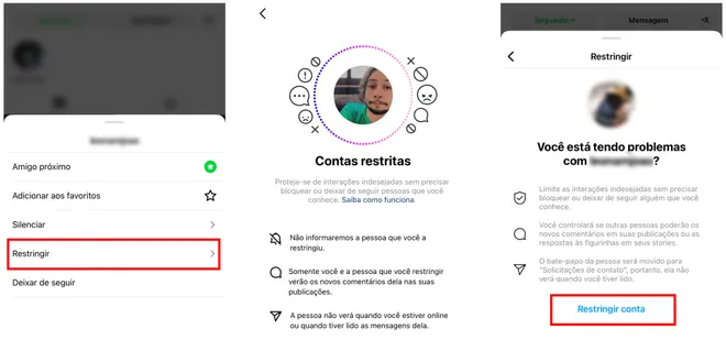 Para restringir alguém acesse seu "Perfil" no Instagram (Captura de tela: Canaltech/Felipe Freitas)