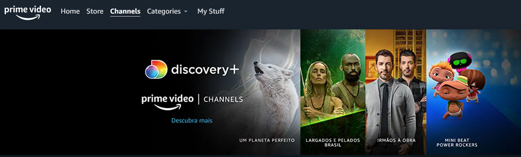 Discovery+ está disponível no Prime Channels (Imagem: Captura de tela / Canaltech)
