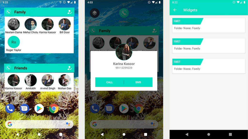 imagens do app App Contacts Widget - Speed Dial