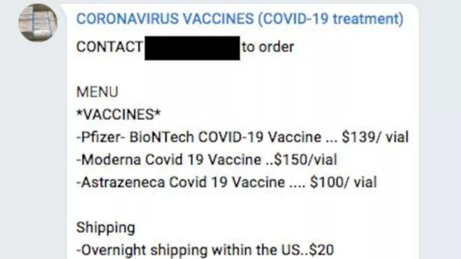 Até vacinas são comercializadas ilegalmente (Imagem: Reprodução/NortonLifeLock)