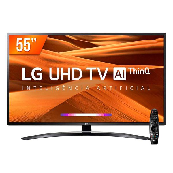Smart TV LED 55´ 4K LG, 4 HDMI, 2 USB, Bluetooth, Wi-Fi, Active HDR, ThinQ AI - 55UM761C0SB.BWZ [BOLETO]