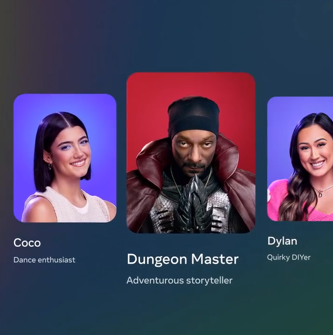 Snoop Dogg interpreta o narrador de RPG Dungeon Master nos chatbots de WhatsApp, Instagram e Messenger (Imagem: Divulgação/Meta)