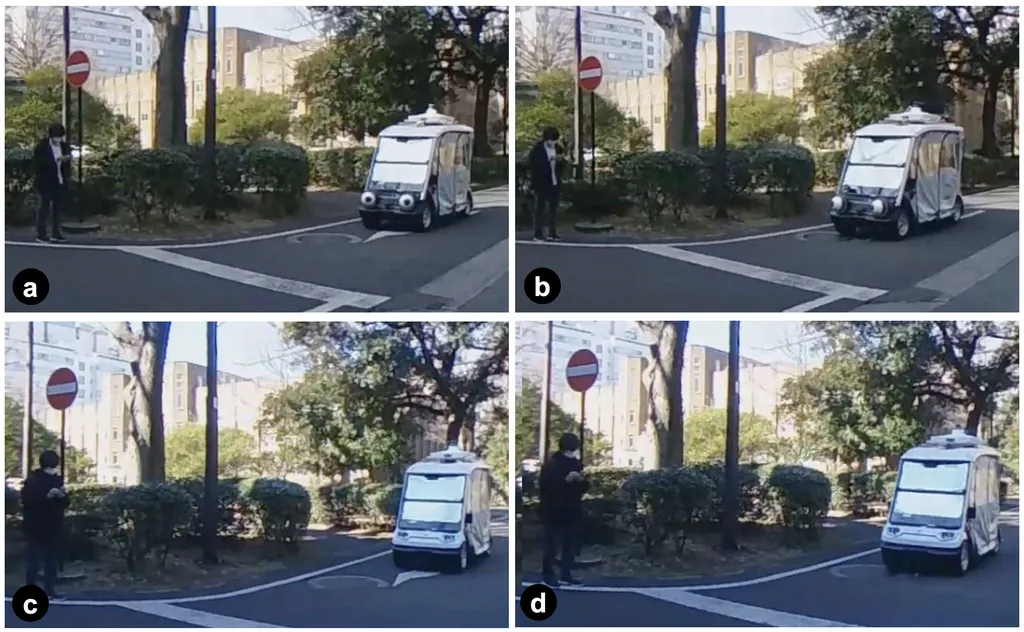 Imagens mostram diferentes comportamentos no experimento com o Gazing Car (Imagem: Divulgação/ Universidade de Tóquio)