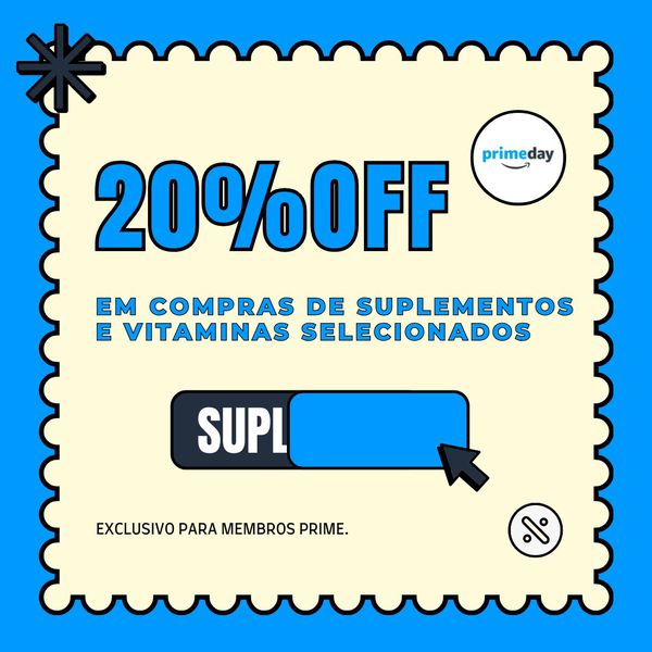 Cupom Amazon: 20% OFF em itens de suplementos e vitaminas selecionados | EXCLUSIVO AMAZON PRIME