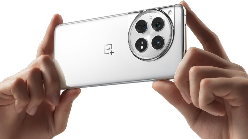 O OnePlus 12 é o primeiro topo de linha tradicional da marca a contar com uma lente telefoto periscópio, possuindo sensor de 64 MP com zoom óptico de 3x e híbrido de 120x (Imagem: Reprodução/OnePlus)