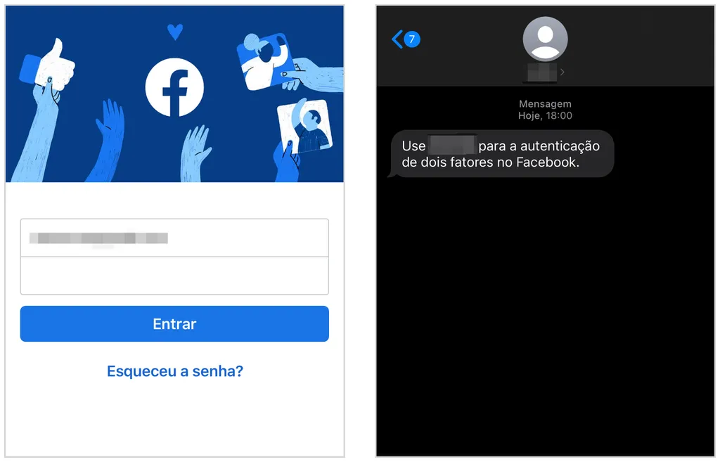Autenticação em duas etapas é obrigatória para obter código de login do Facebook (Captura de tela: Caio Carvalho)