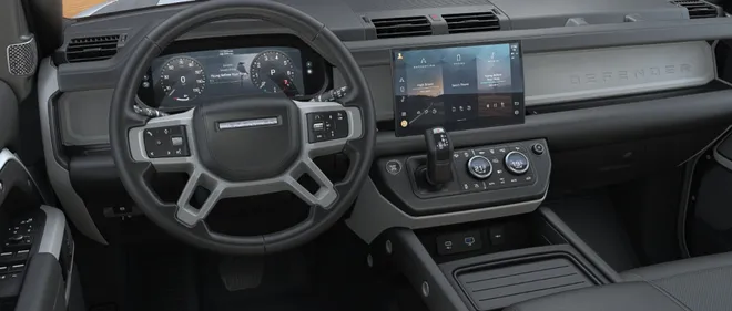 O luxo e a tecnologia estão presentes na cabine do SUV (Imagem: Divulgação/ Jaguar Land Rover)