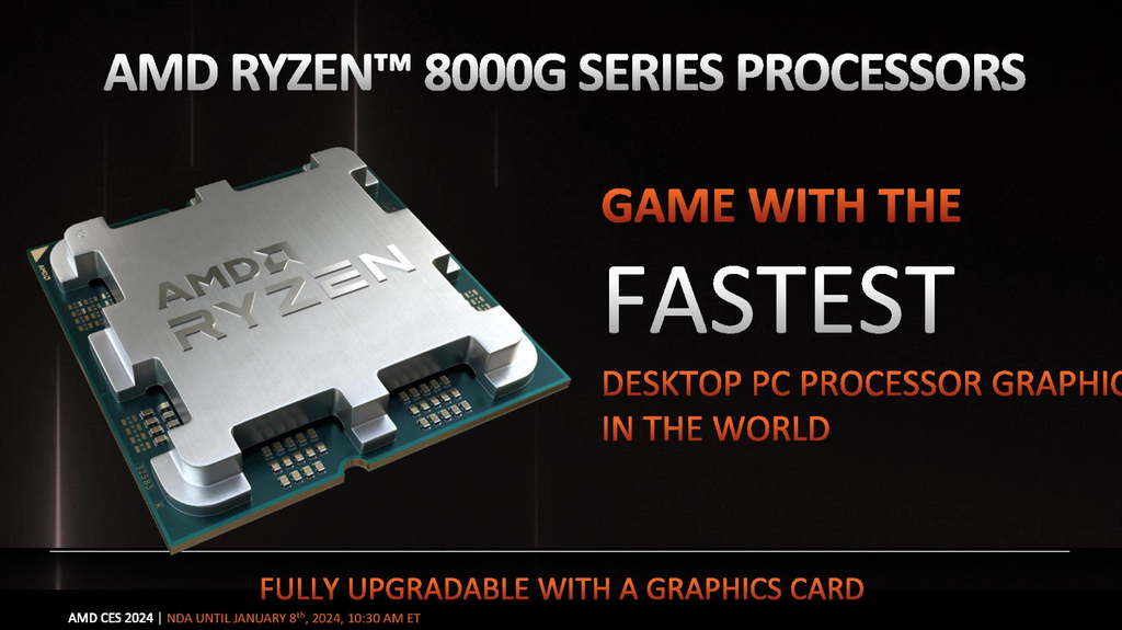Todos os processadores Ryzen 8000G só são compatíveis com memórias DDR5 e placas-mãe AM5 (Imagem: Divulgação/AMD)