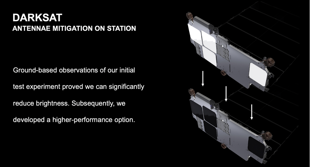 Antes do VisorSat, a SpaceX chegou a testar o DarkSat, sem muito sucesso (imagem: SpaceX)