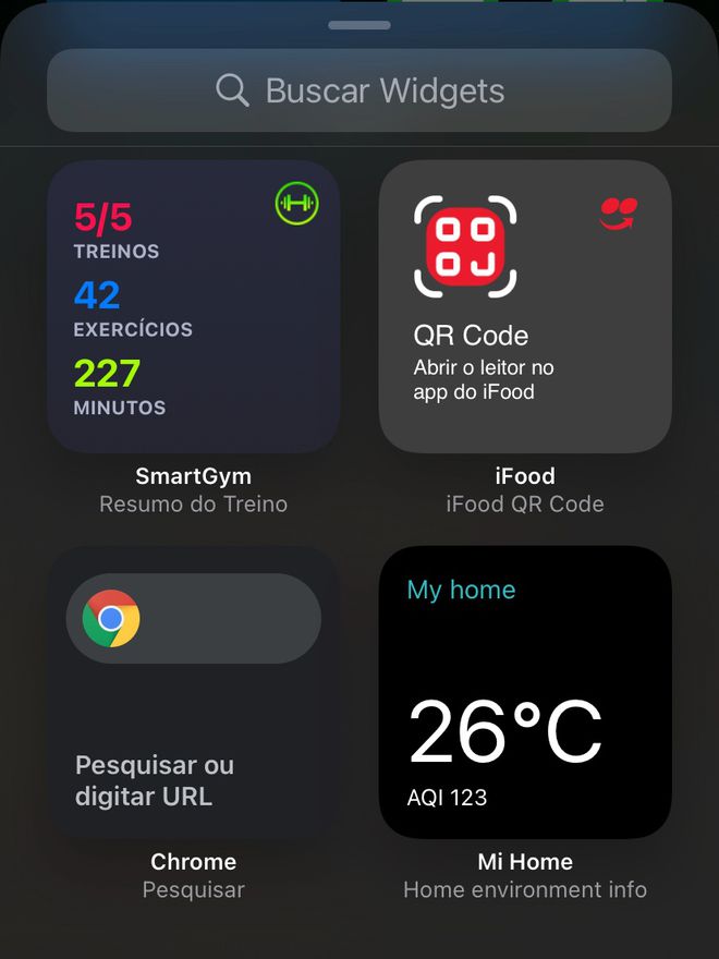 Escolha um widget para personalizar a tela de início do seu iPhone - Captura de tela: Thiago Furquim (Canaltech)