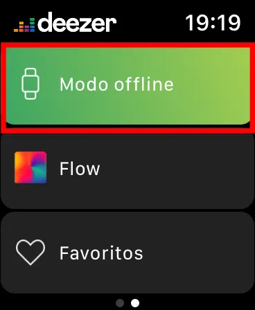 Entre no "Modo offline" do Deezer para baixar músicas no Apple Watch (Imagem: Thiago Furquim)