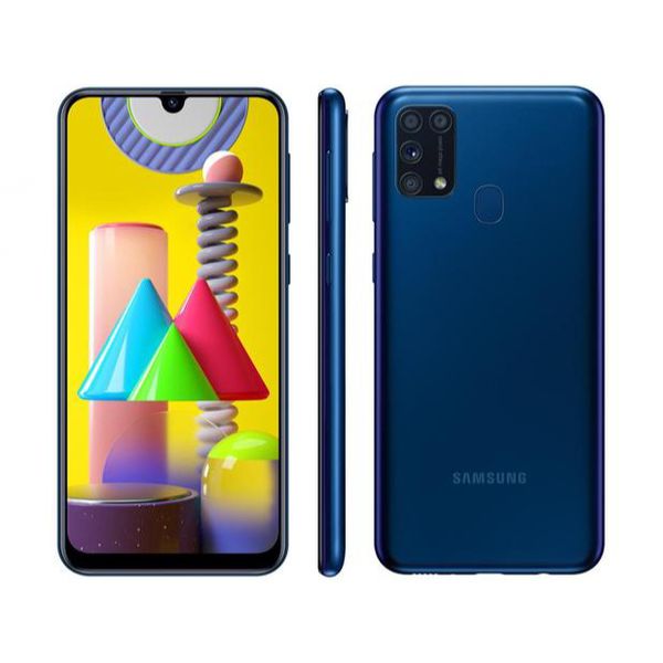 Smartphone Samsung Galaxy M31 128GB Azul 4G - 6GB RAM Tela 6,4” Câm. Quádrupla + Selfie 32MP - Magazine Canaltechbr