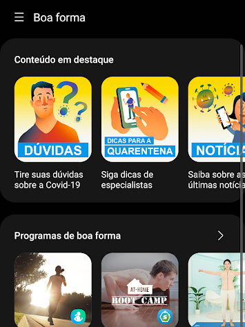 Encontre programas de exercícios e dicas(Imagem: André Magalhães/Captura de tela)