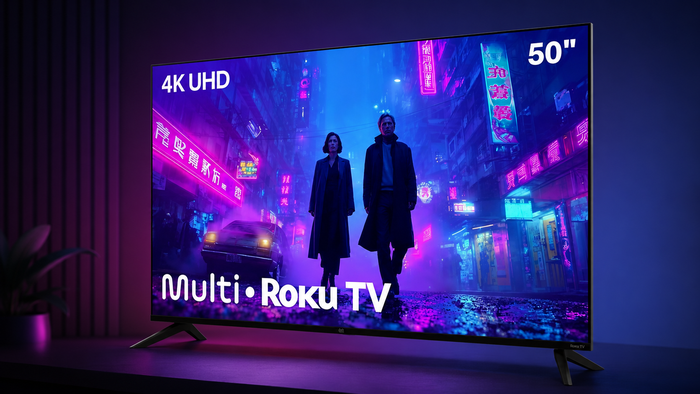 Smart TV 50" 4K com Roku sai por R$ 1.550: tecnologia de cinema em casa