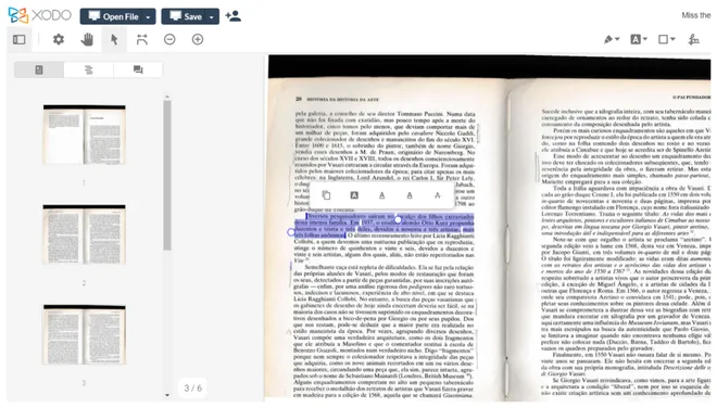 Você pode extrair trechos de PDFs com facilidade no XODO (Captura de tela: Canaltech/Felipe Freitas)