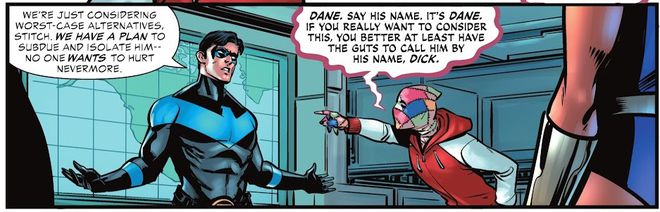 Asa Noturna e o dilema de matar em Teen Titans Academy nº 10 (Imagem: Reprodução/DC)