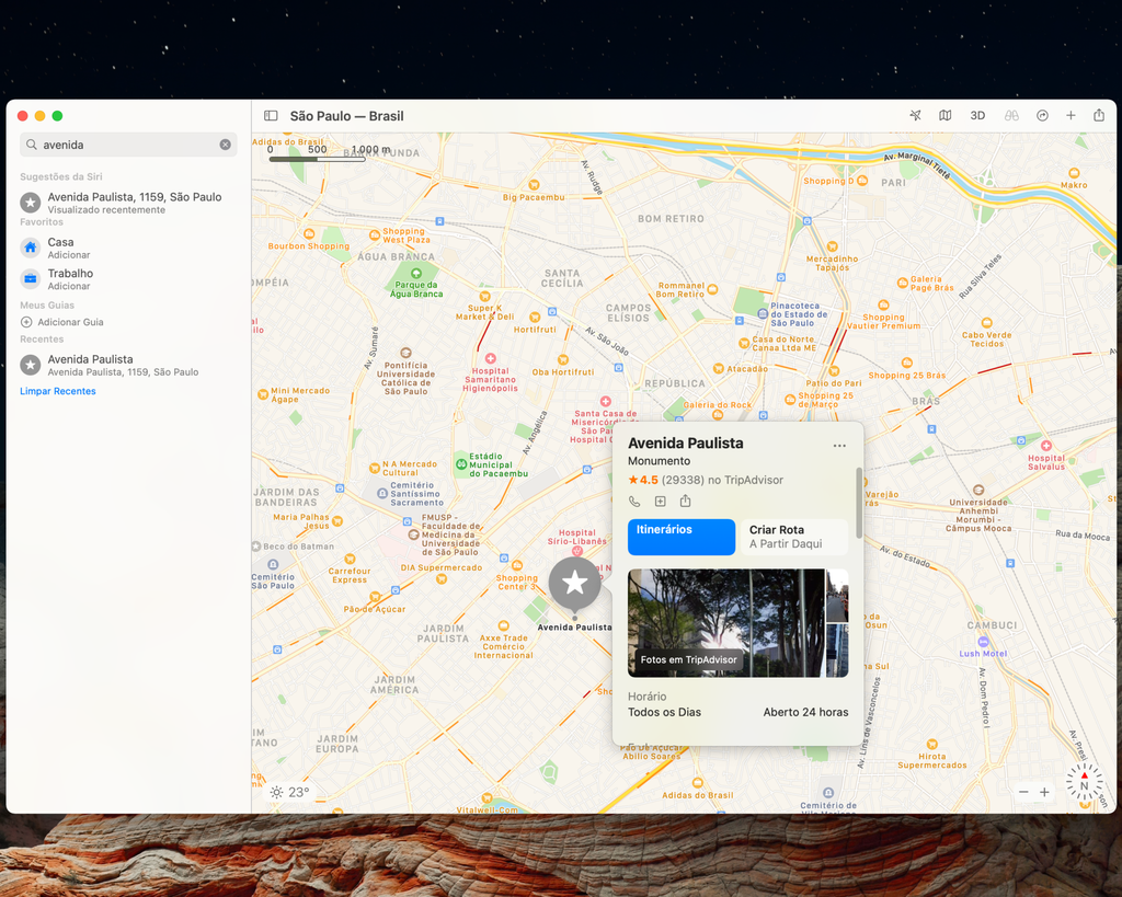 Exploração de locais foi otimizada com o aplicativo (Imagem: Bruno Salutes/Captura de tela)