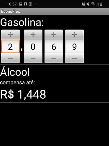 Econoflex, aplicativo para carro que alerta sobre qual combustível usar (Captura de tela: Ariane Velasco)