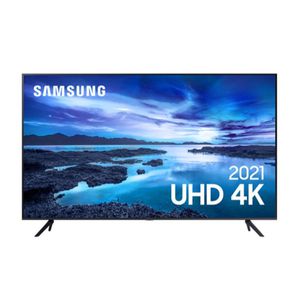 Smart TV Samsung 65" UHD 4K UN65AU7700GXZD Processador Crystal 4K Tela sem limites Visual Livre de Cabos Alexa built in Controle Único [PREÇO EXCLUSIVO]
