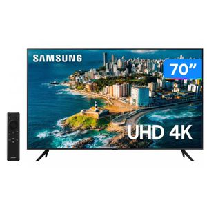 Smart TV 70” UHD 4K LED Samsung 70CU7700 - Wi-Fi Bluetooth Alexa 3 HDMI [CUPOM EXCLUSIVO]