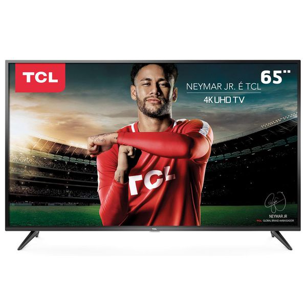 Smart TV LED 65" UHD 4K TCL 65P65US com HDR, Wi-Fi Integrado, Dolby Audio, Design Slim, Entradas HDMI e USB [CUPOM DE DESCONTO]