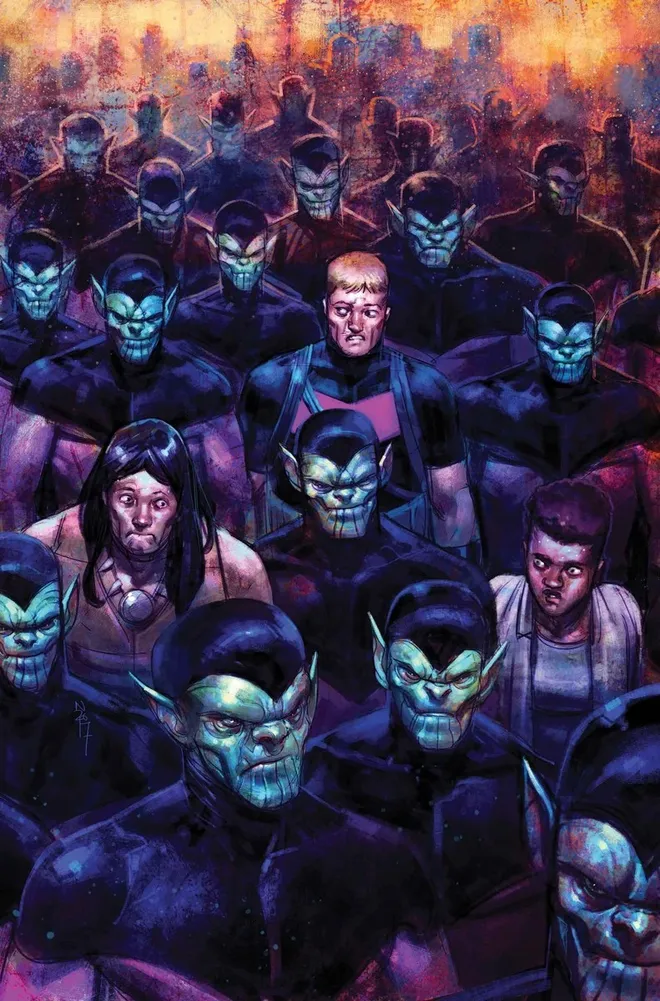 Skrulls da Marvel. Reconhece a semelhança com Thanos? (Imagem: Reprodução/Marvel)