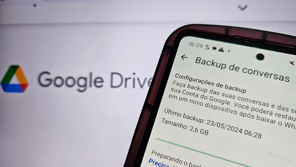 Backups do WhatsApp para Android são guardados no Google Drive (Imagem: Viviane França/Canaltech)