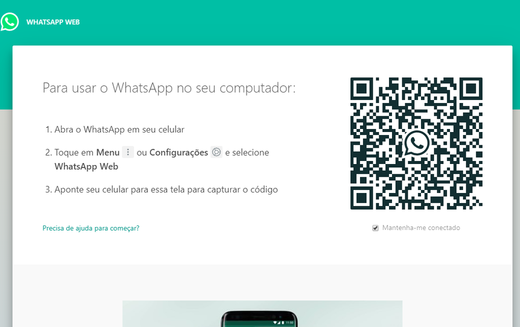 Abra o WhatsApp Web em seu navegador (Captura de tela: Ariane Velasco)