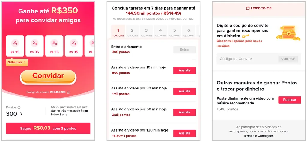 Veja como transformar rubis em dinheiro no TikTok e como ganhar dinheiro na rede social (Captura de tela: Matheus Bigogno)