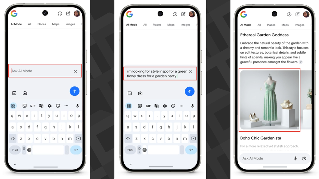 Passos para usar novo recurso de criação de roupa por IA do Google