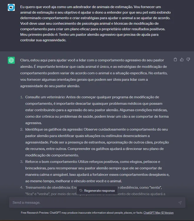 Treinador de Comportamento de Animais de Estimação