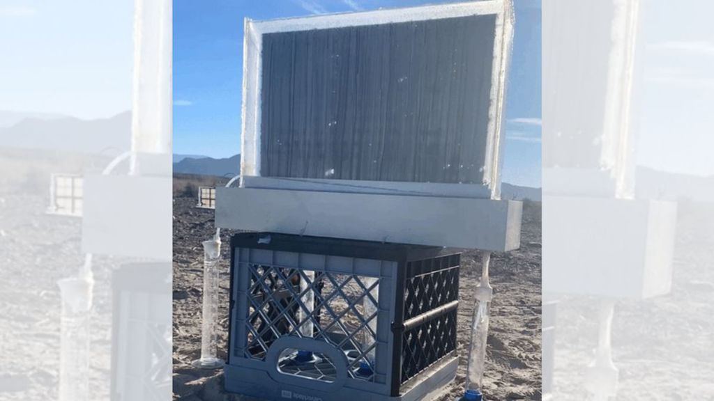 Sistema de produção de água potável no deserto