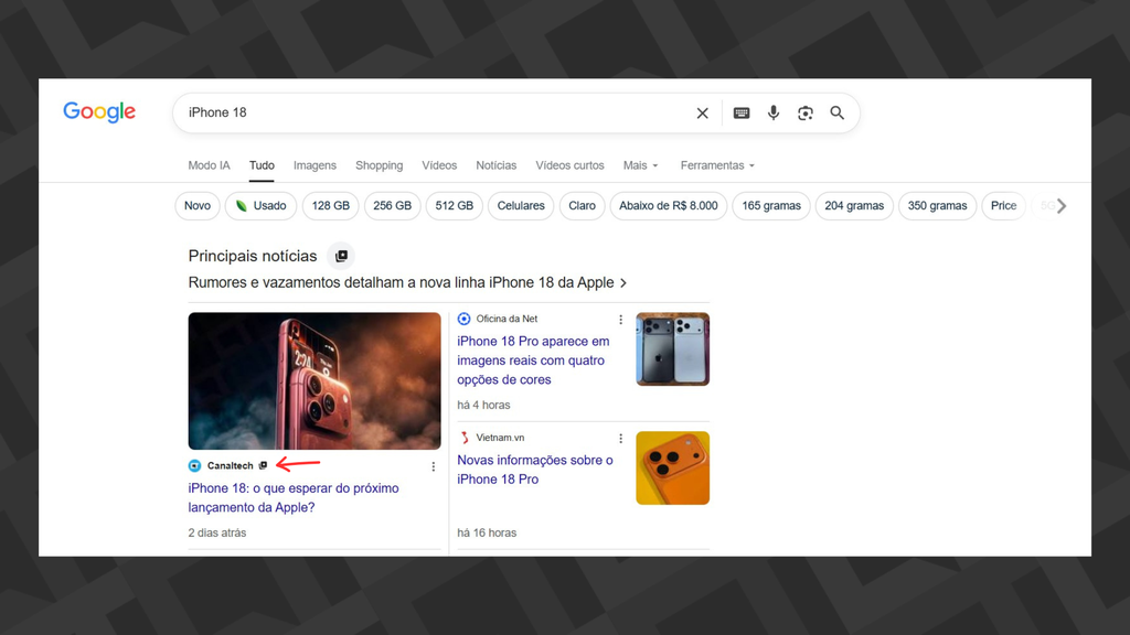 Fonte Favorita Canaltech Google